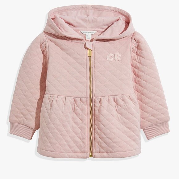 CR Quilted Baby Jacket in Light Pink 12-18M - Picture 1 of 10